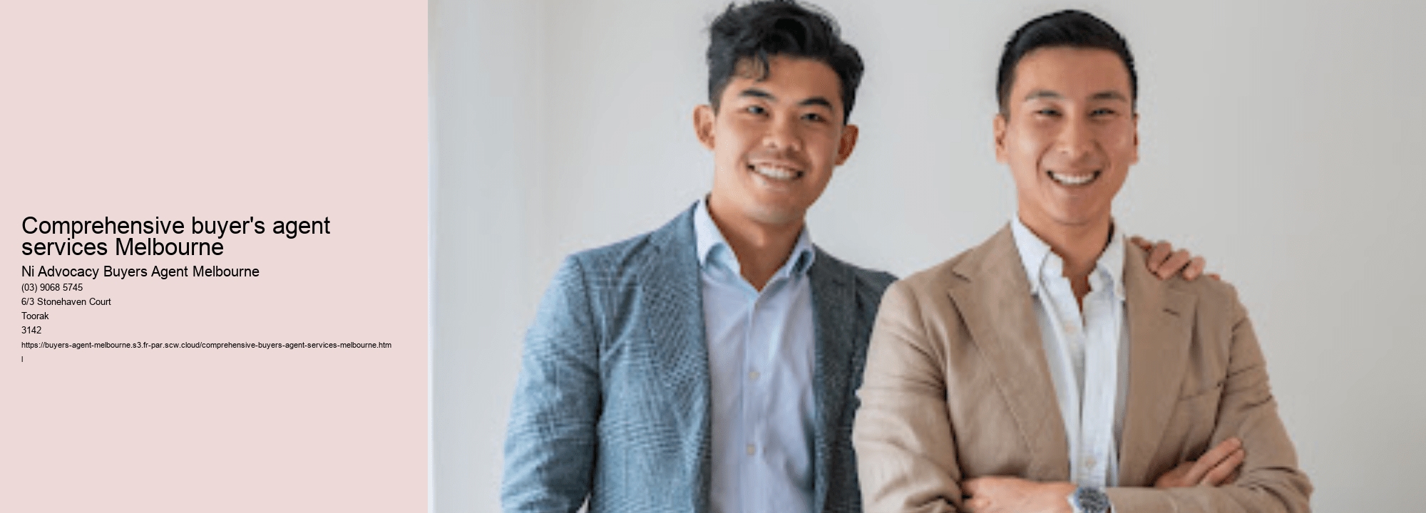 Comprehensive buyer's agent services Melbourne